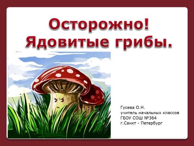 Опасные грибы — доклад о ядовитых видов 4 класс окружающий мир